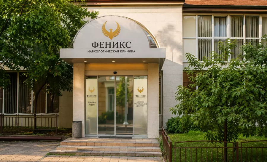Вход в наркологическую клинику «Феникс» в Бутурлиновке